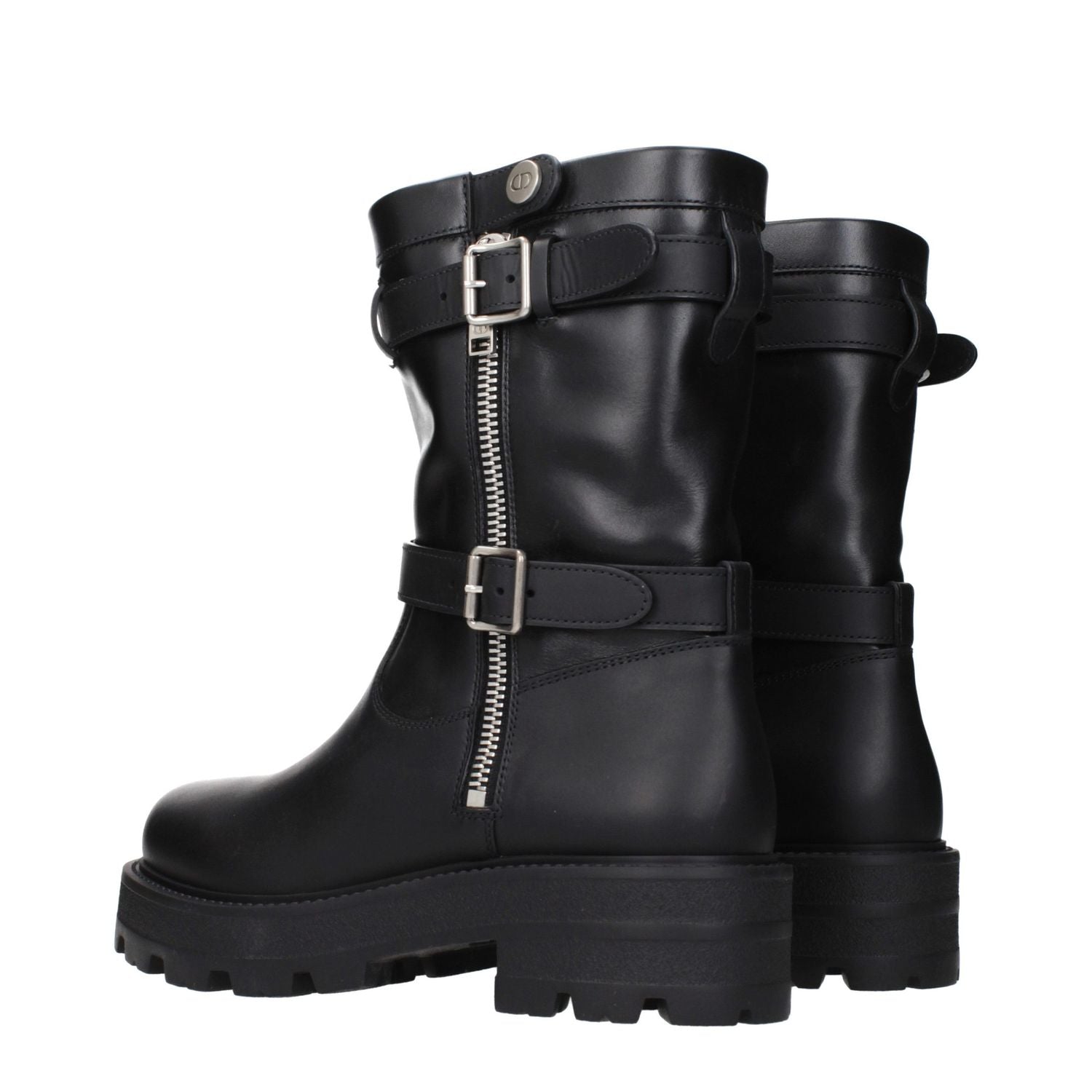 Christian Dior Black Leather Ankle Boots