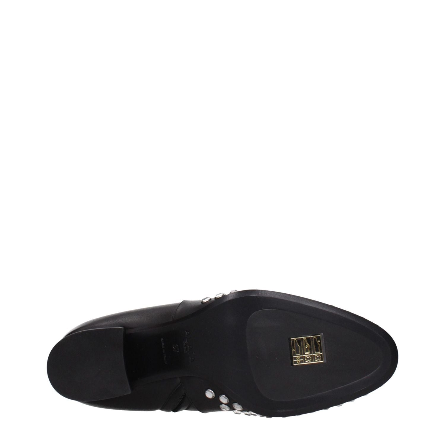 Alaïa Black Leather Ankle Boots