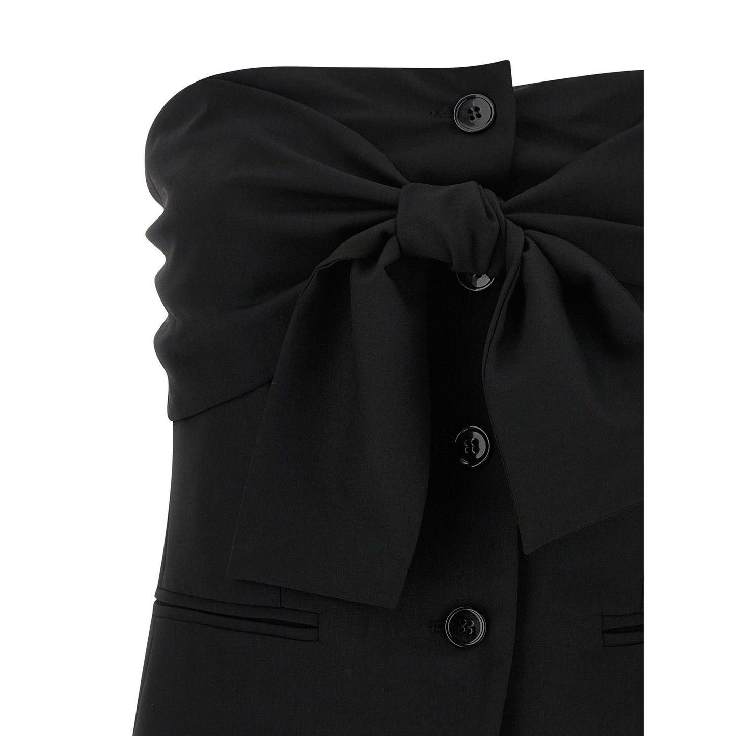 Max Mara Black Virgin Wool Tank Tops