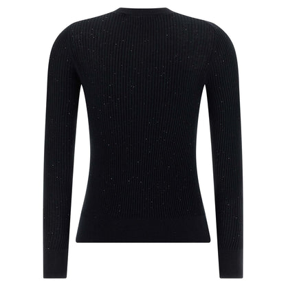 Max Mara Black Silk Cardigan