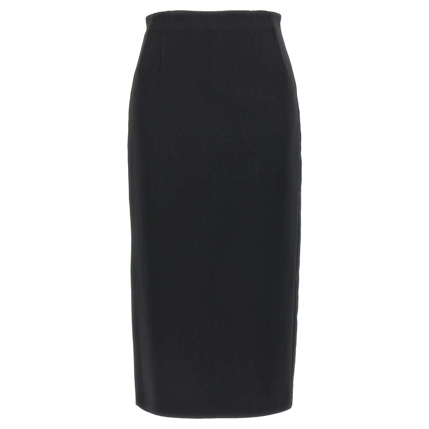 Max Mara Black Viscose Midi Skirt