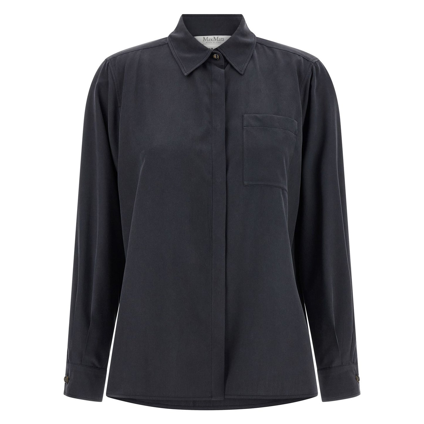 Max Mara Gray Silk Blouse