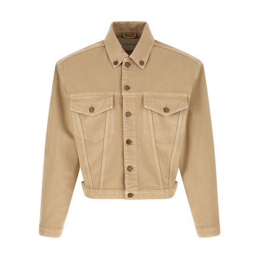 Entire Studios Beige Cotton Denim Jacket