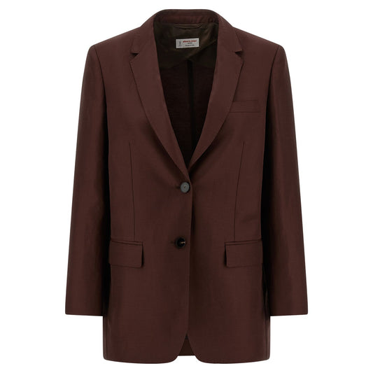 Alberto Biani Brown Viscose Blazer