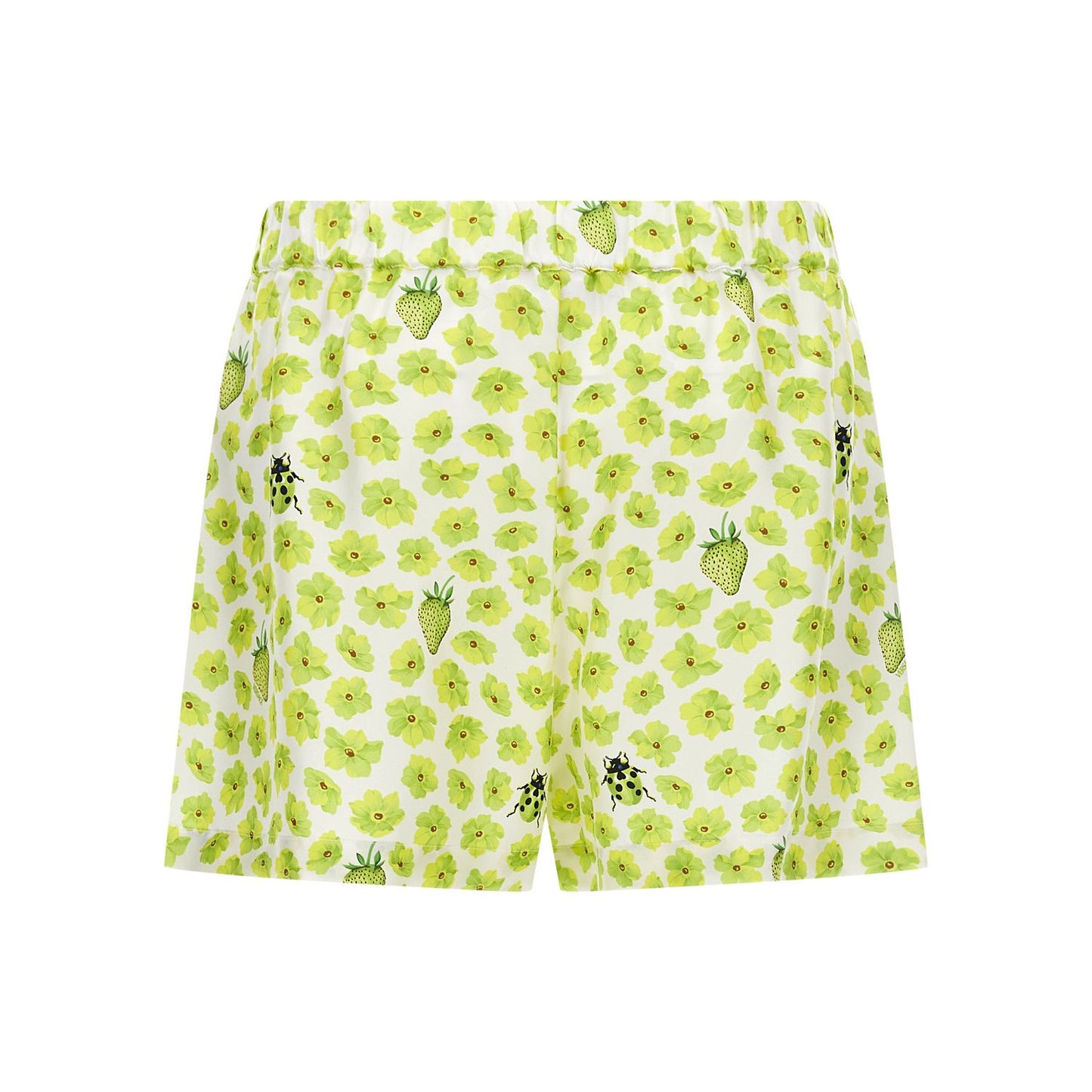 Versace Multicolor Silk Bermuda Shorts
