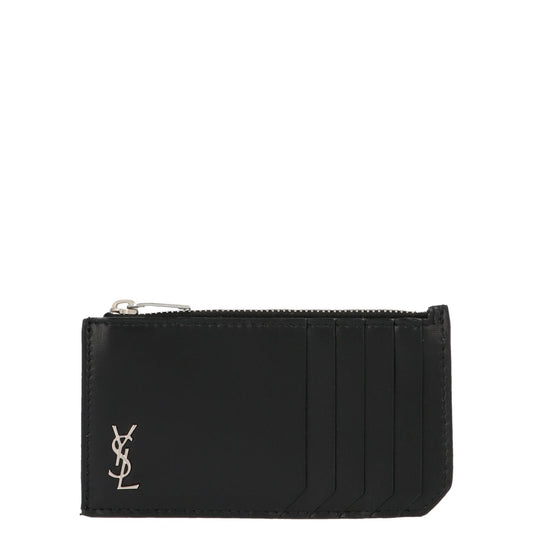 Saint Laurent Black Calfskin Cardholder
