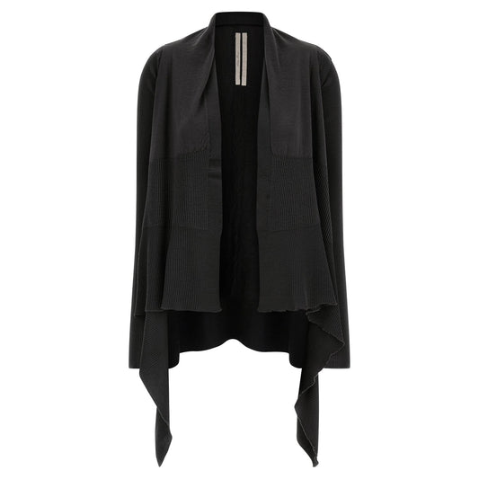 Rick Owens Black Wool Cardigan
