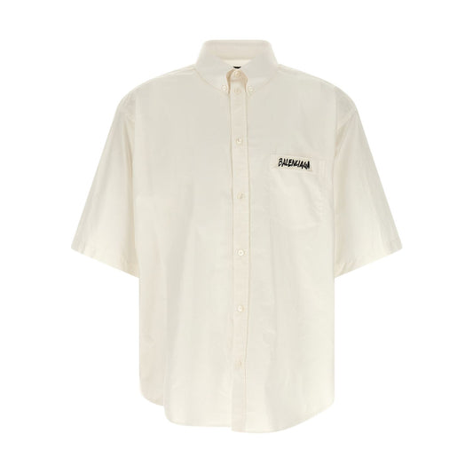 Balenciaga White Cotton Blouse