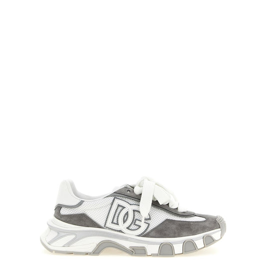 Dolce & Gabbana Gray Polyester Athletic Sneakers