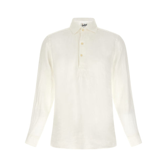 MC2 Saint Barth White Linen Polo Shirt