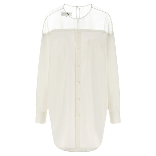 MM6 Maison Margiela White Cotton Blouse