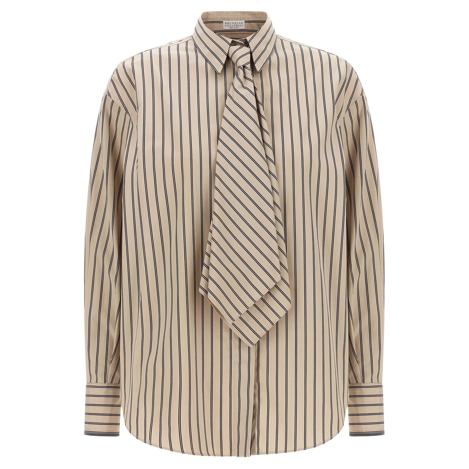 Brunello Cucinelli Beige Cotton Blouse