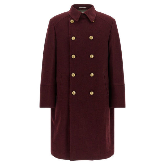Brunello Cucinelli Bordeaux Cashmere Coat