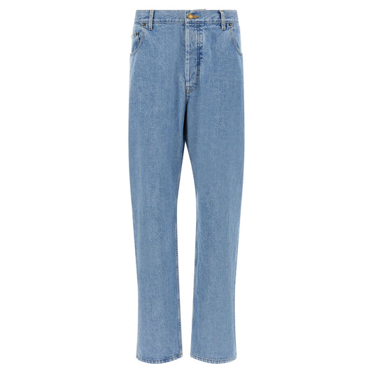 Thom Browne Blue Cotton Straight-Leg Jeans