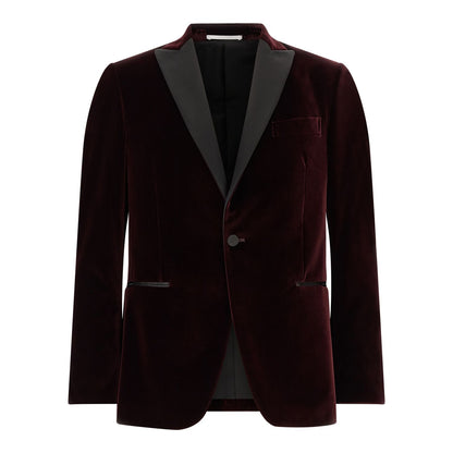 Pal Zileri Bordeaux Cotton Blazer