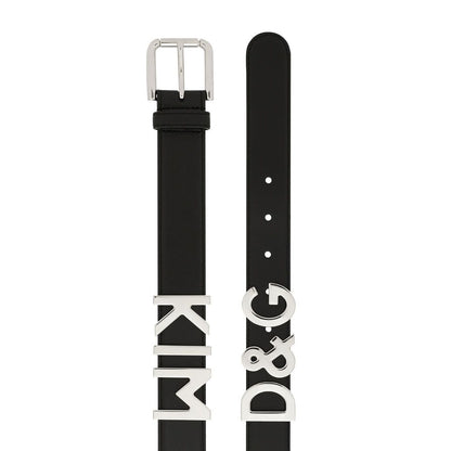 Dolce & Gabbana logo-lettering Leather Belt