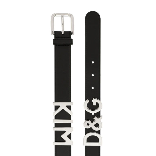 Dolce & Gabbana  logo-lettering Leather Belt