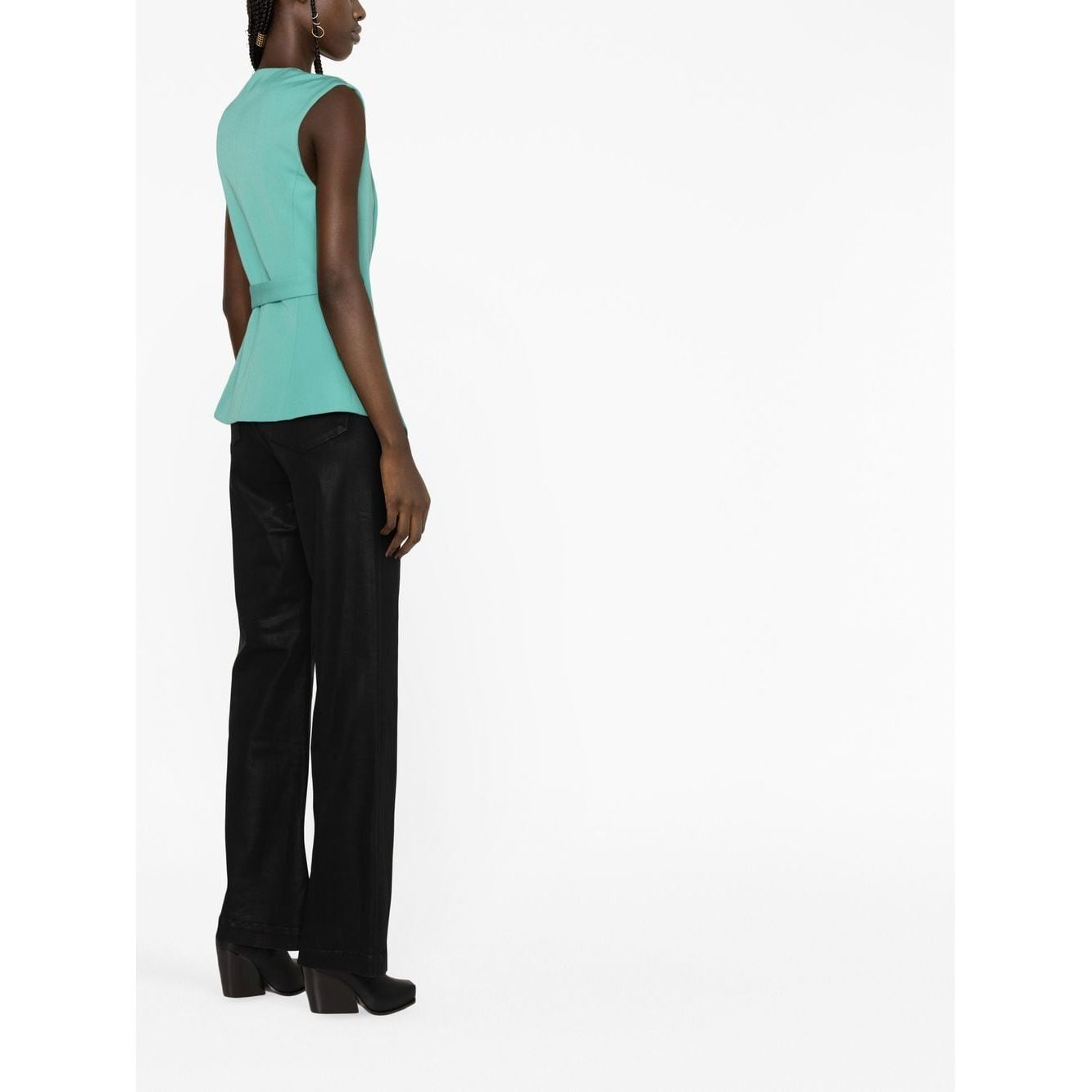 Balmain Sleeveless belted jacket
