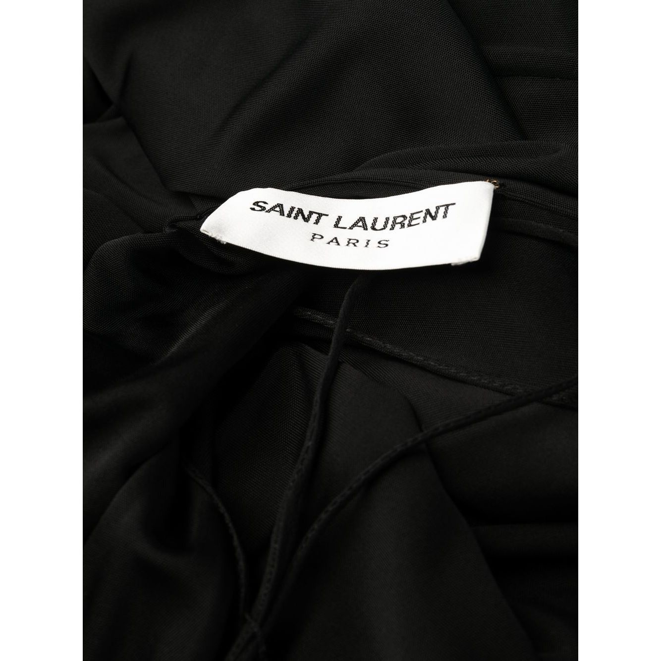 Saint Laurent draped sleeveless jersey dress