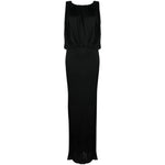 Saint Laurent draped sleeveless jersey dress