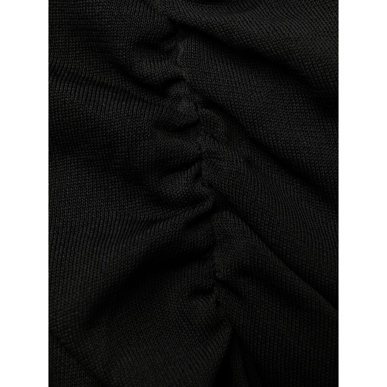 Saint Laurent semi-sheer one-sleeve long dress