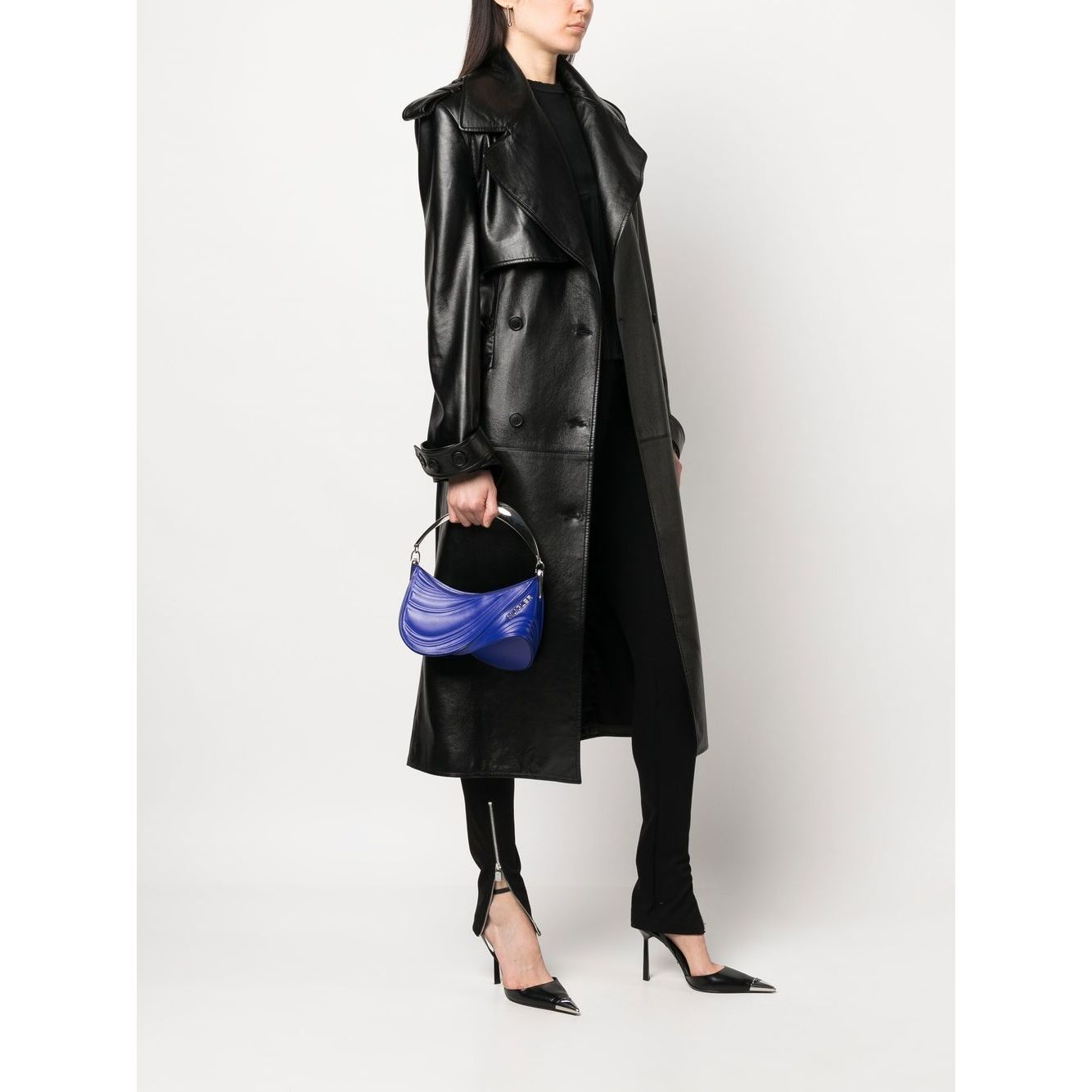 Mugler small Spiral Curve 01 embossed tote bag