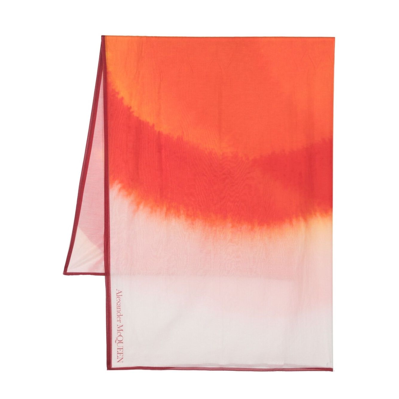 Alexander McQueen gradient-effect logo scarf