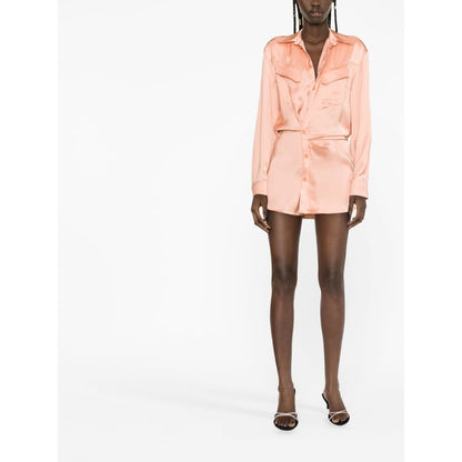 Off White twist-detail shirt dress