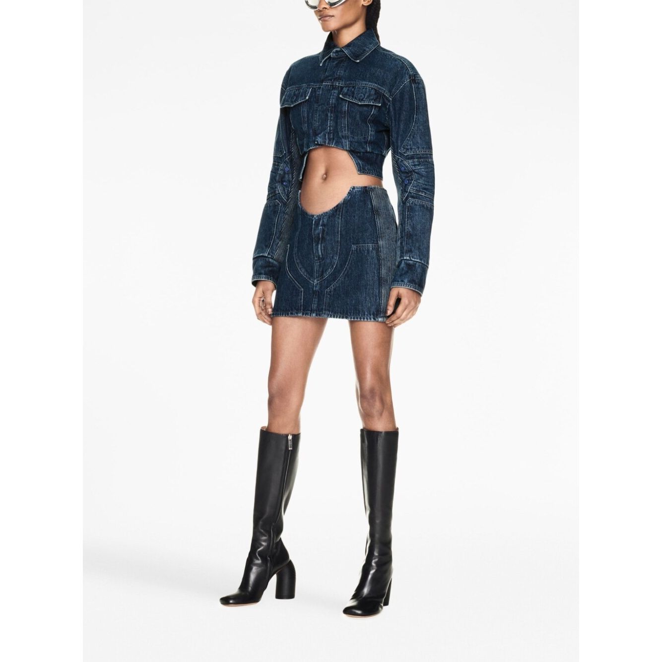 Off White Cropped denim jacket