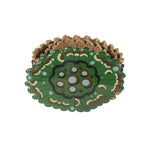 Exquisite J Striped raffia belt