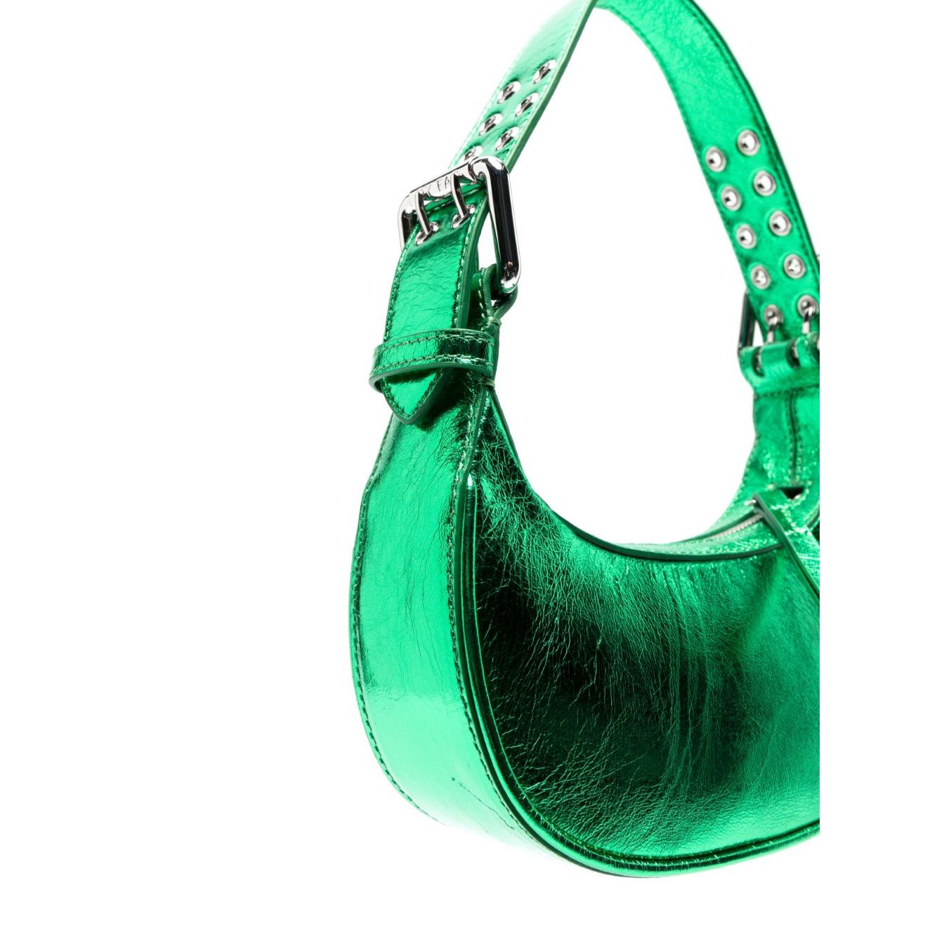 By Far metallic-effect tote bag