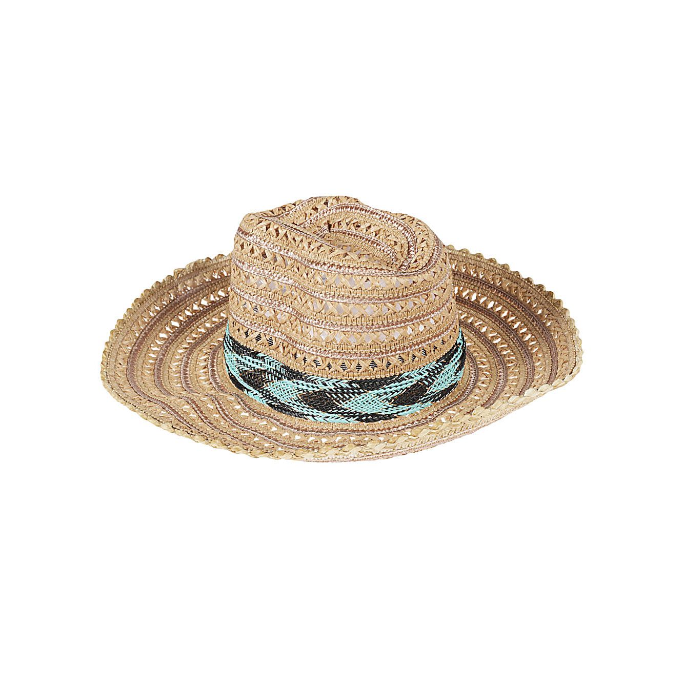 Exquisite J Raffia sombrero hat