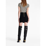 Balmain Button-detail knitted miniskirt