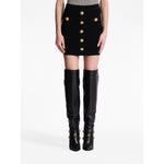 Balmain Button-detail knitted miniskirt