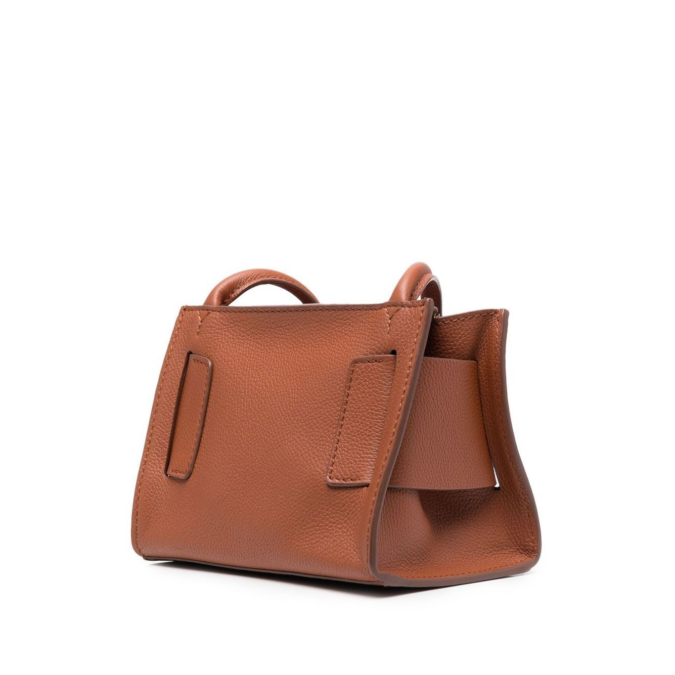 Front view with bag zipped and handles upright.