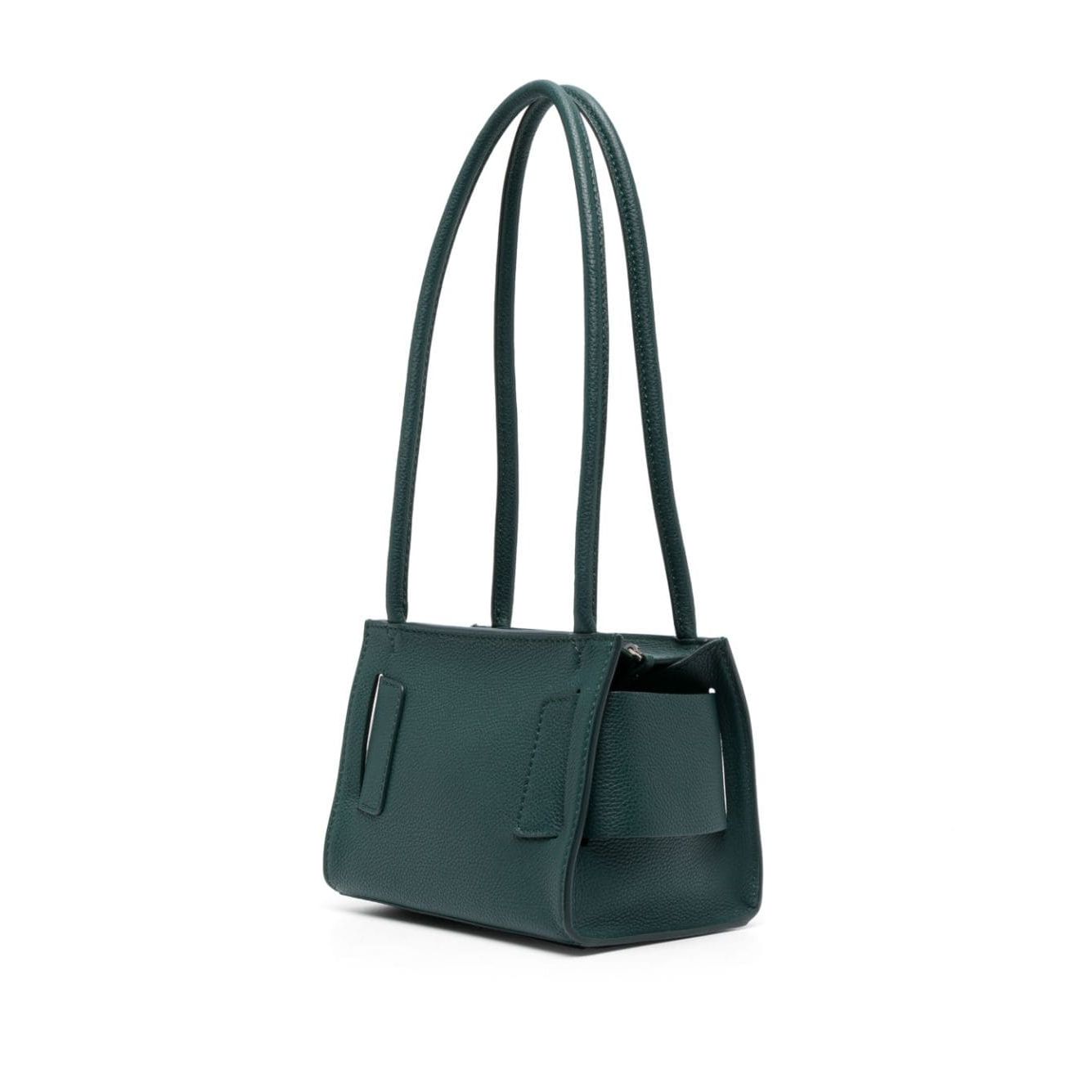 Front view with bag zipped and handles upright.