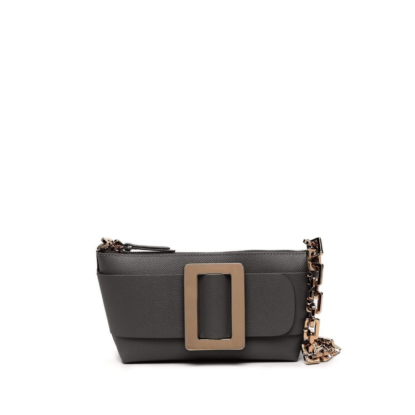 Front view with bag zipped and handles upright.