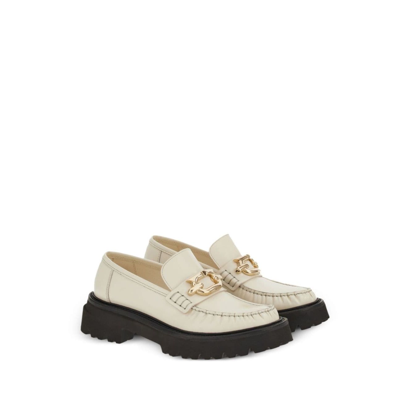 Ferragamo Gancini-plaque Leather Loafers