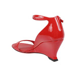Ferragamo leather wedge sandals with open toe