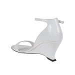 Ferragamo leather adjustable wedge sandals