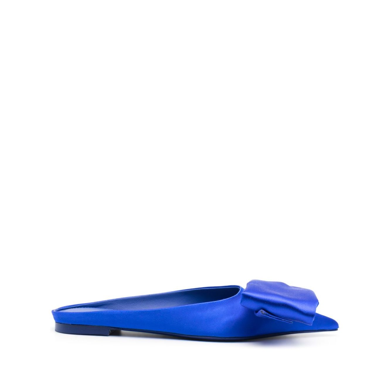 Ferragamo asymmetric-bow Satin Mules