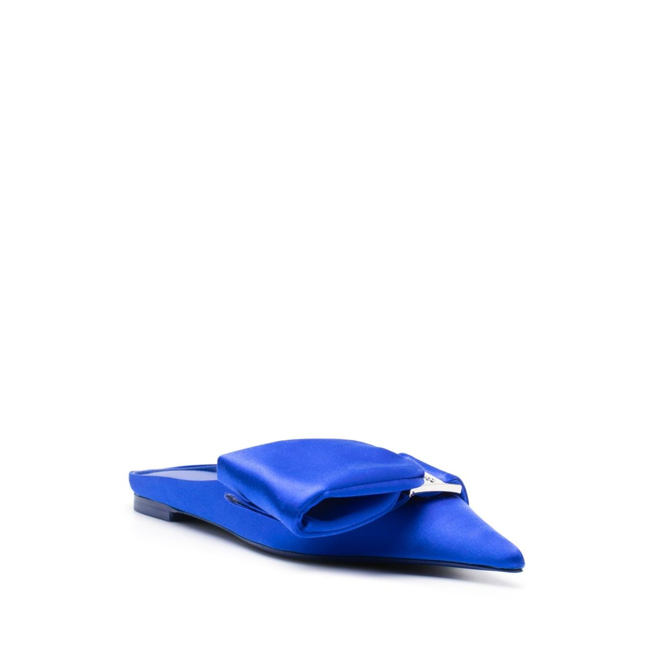 Ferragamo asymmetric-bow Satin Mules
