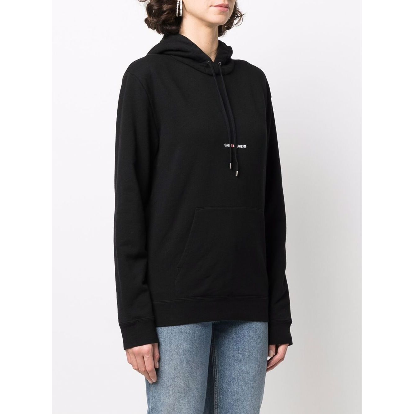 Saint Laurent Logo Print Hoodie