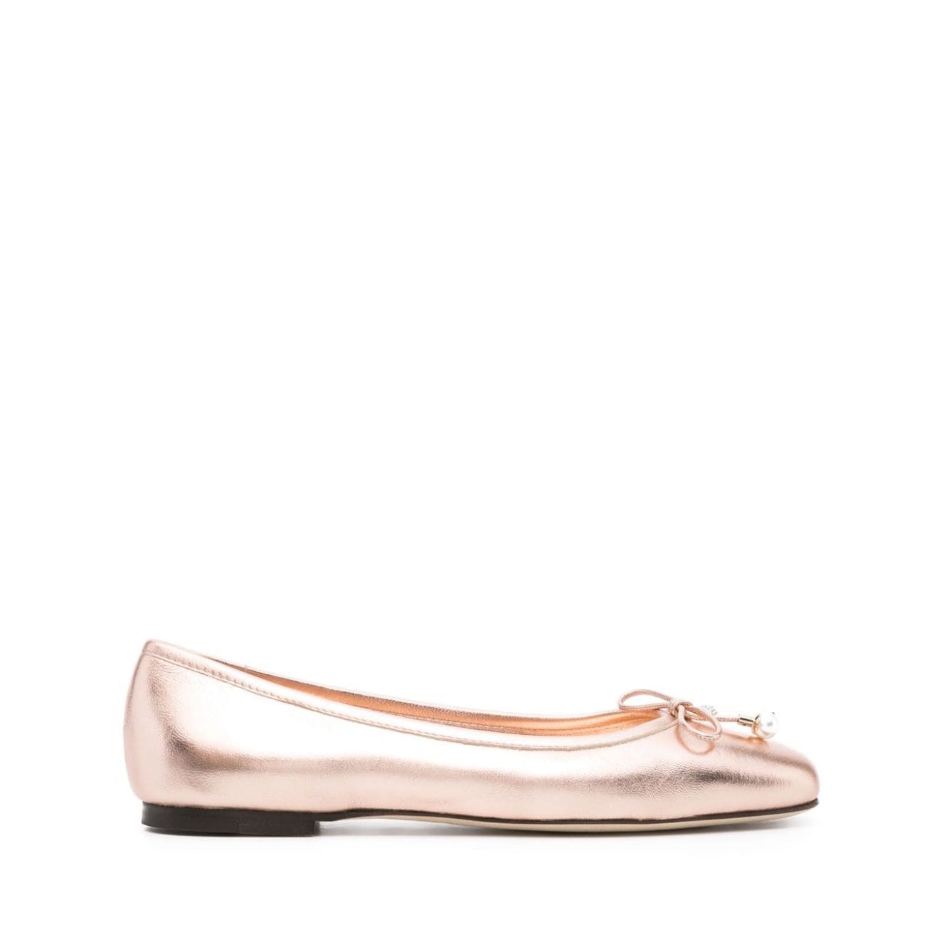 Jimmy Choo Elme metallic ballerina shoes
