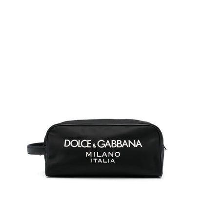 Dolce & Gabbana Nylon toiletry bag with rubberized logo