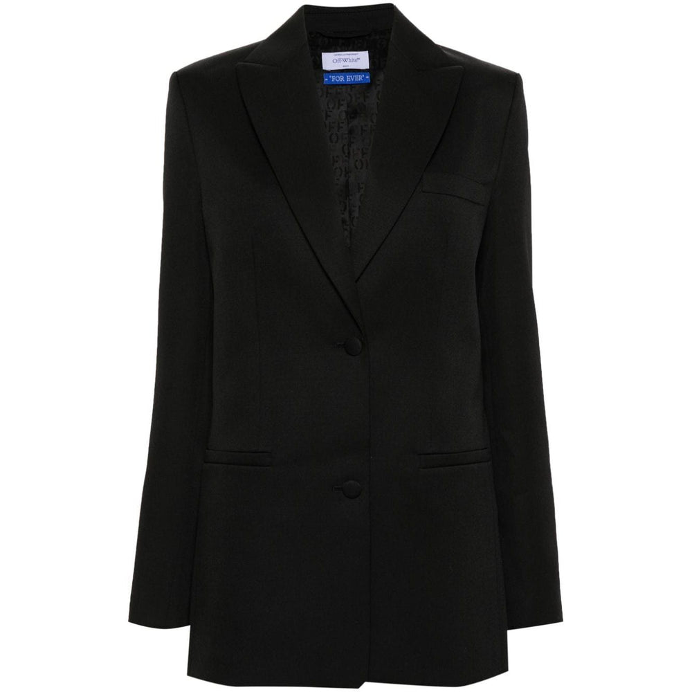 Off White single-breasted virgin-wool blazer