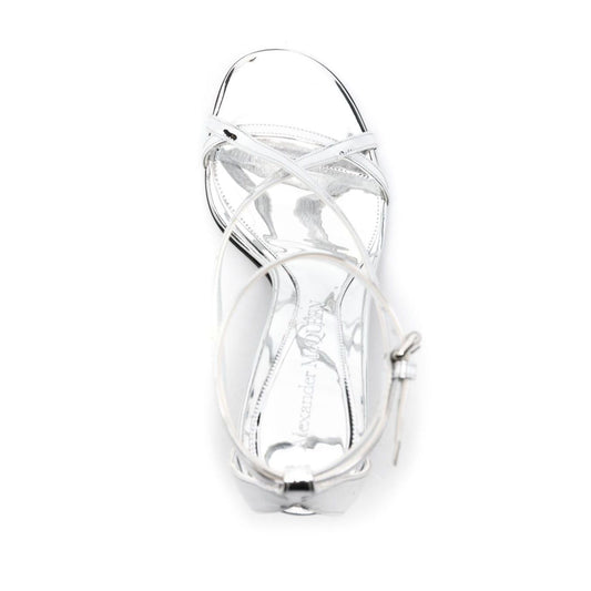 Alexander McQueen Twisted Armadillo 95mm patent sandals