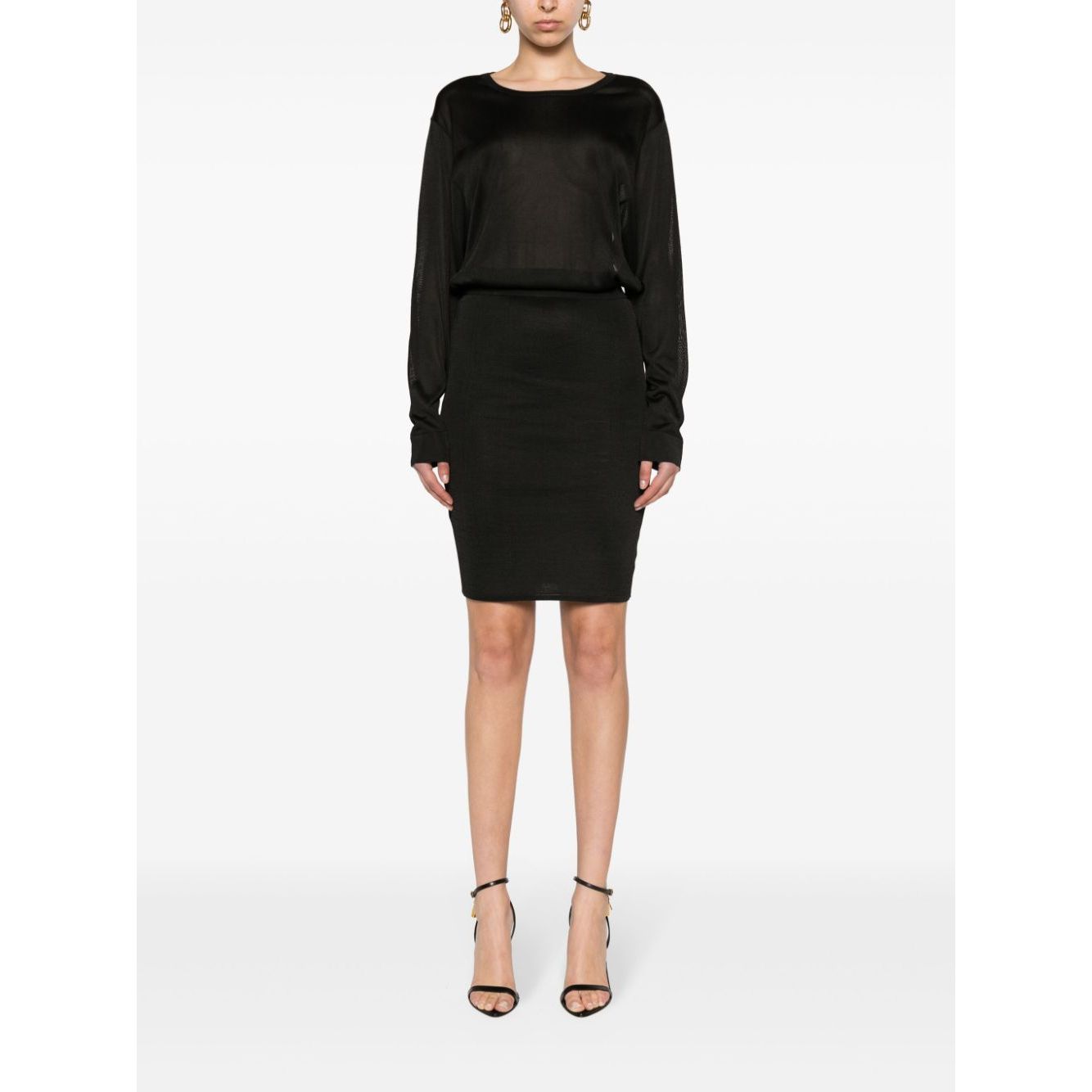 Saint Laurent open-back knitted dress