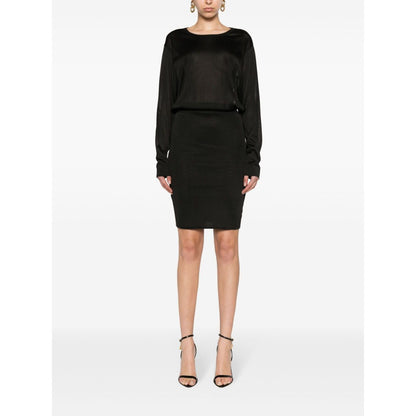 Saint Laurent open-back knitted dress