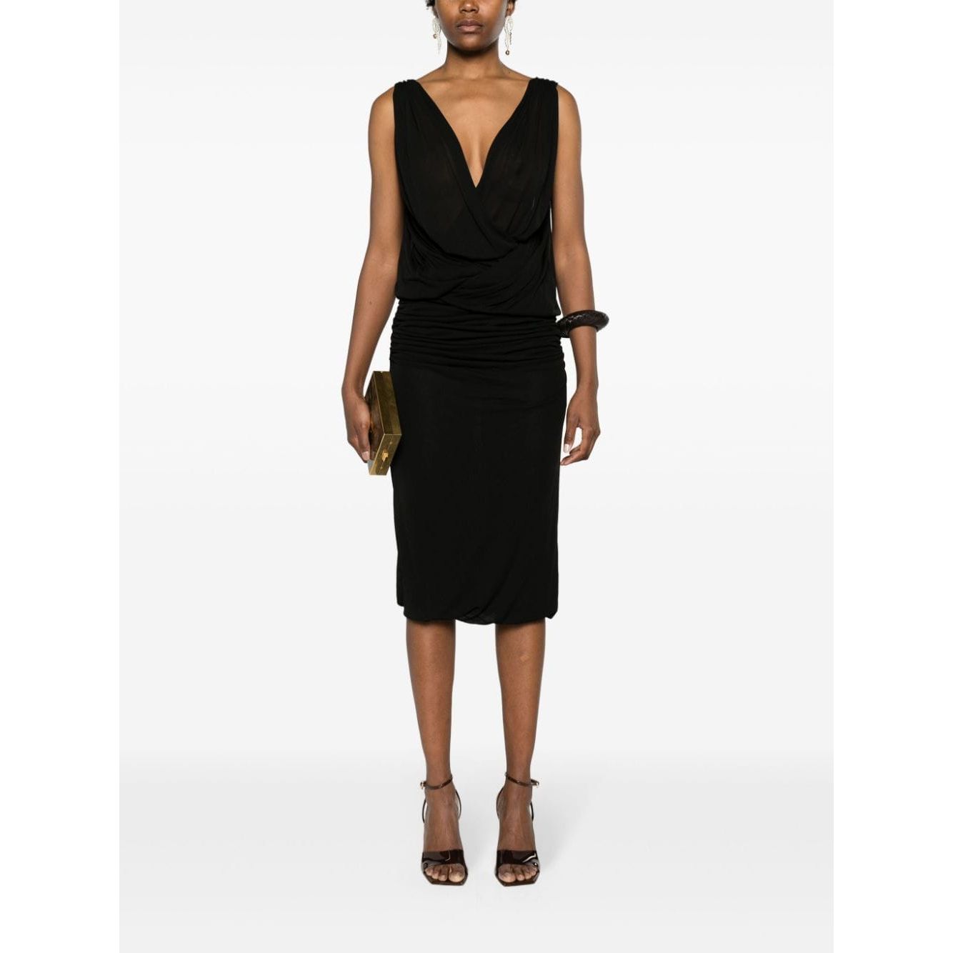 Saint Laurent V-necked mini dress